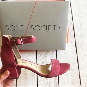 Sole Society Salena Suede Sandal Heel